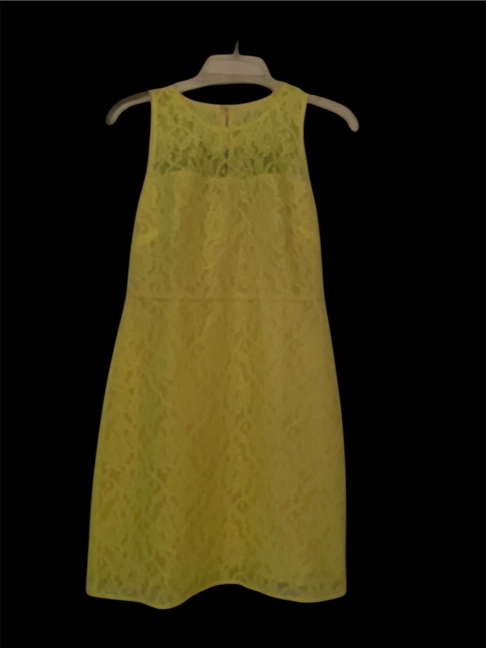 J. Crew Yellow Lace Sleeveless Shift Dress